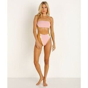 L*Space Frenchi High Waisted Bikini Bottom In Pink Tie Dye NWOT